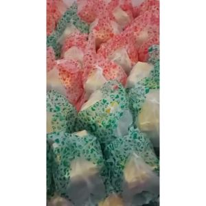 Kantong Plastik Dus Nasi Motif Hati - Ukuran 28x48 Cm - 50 Pcs