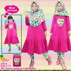 Little Pineapple 336-4 || Setelan Tunik Legging LoL Setelan Anak Perempuan 3-8tahun