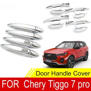 Chery Tiggo 7 Pro Chrome Door Handle Cover ABS Chromium Styling Trim Bowl 2024 2023 2022 Exterior Parts Auto Accessories