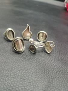 แหวนเงินโบราณ DIY ทำมือ เครื่องประดับดอกไม้พื้นผิวอ่อน แหวนเงินมังกรสไตล์ชาติพันธุ์ เครื่องประดับสำหรับผู้หญิง