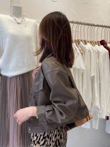 Special Recommendation Womens Leather Jacket 2025 New Loose Short Casual Motorcycle Clothes with Pockets Zipper Style