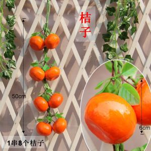 Artificial Fruits and Vegetables Rattan Hanging String Decoration Agritainment Decoration Fake Garlic Corn Pepper Model Restaurant Ceiling