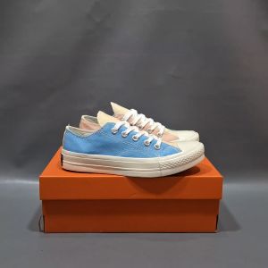 SEPATU CNVRS 70S LOW RENEW BELANG BIRU PINK SOL GLOSSY 36-40 SNEAKERS BLUE PINK