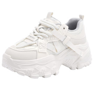 DUSTO | Thick Sole Elevating Womens Shoes White