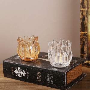Stunning Tulip Shaped Glass Candle Holder & Tealight Votive Candle Holder