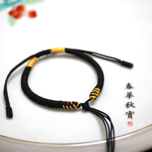 Handmade Snake Year Lucky Knot Bracelet Red String for Men And Women Handwoven Tassel Cord Jewelry Accessory for All Ages
