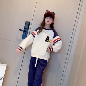 Quần Áo Cho Bé Gái Đồ Bộ Bé Gái Thu Đông Habi Fashion HB2203 Họa Tiết Chữ A Cá Tính Dễ Thương Cho Bé 16-40KG