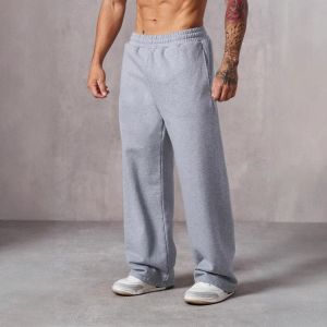Men Retro Y2K Straight Leg Pants Loose Fit Joggers Hip Hop Style Casual Sweatpants for Outdoor Gym Activities Long Pants