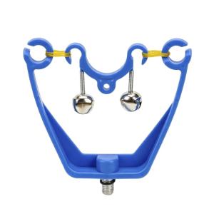 Double Bell Fishing Rod Holder for Night & Sea Fishing Dual Alarm Indicator Rod Holder for Carp-Focused Fishing Accessories
