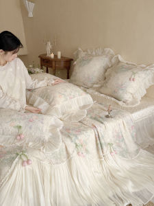 Lace French Design Soft & Cooling Bedding Four-piece Set