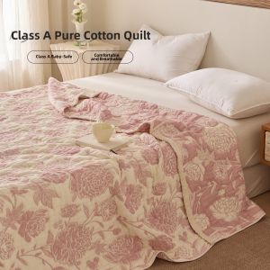 NAIYOUCHENG | All-Cotton Bubble Towel Blanket for Office Sofa and Air-Conditioned Bedroom Use