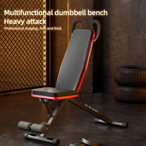 Dumbbell bench press Mens home fitness equipment Sit-up board Barbell fly multifunctional Roman chair  Free Pull Rope