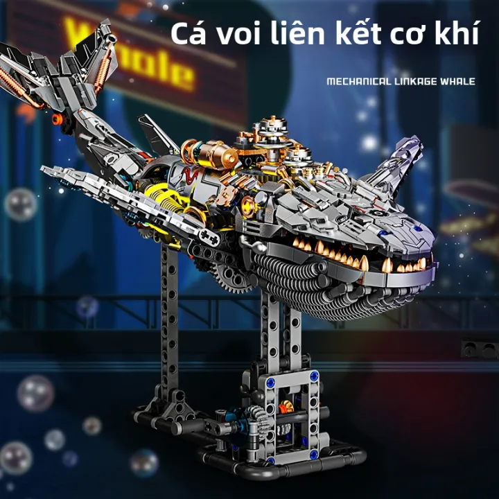 MEIJIJIMU | Mô Hình Đồ Chơi Lắp Ráp Cá Voi Cơ Khí Mã Hóa