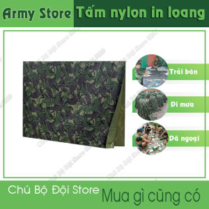 Tấm bạt nylon in loang 1m6x2m2 rằn ri đi mưa trải dã ngoại bơi bao gói vượt sông chất liệu dẽo cao cấp bền bỉ