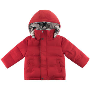 27Kids Kids Cotton Jacket Winter Coat Red Double-Sided Wear Warm Childrens Clothing Boys Winter Outfit Thickened Polyester Fiber