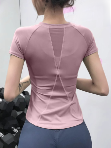 Sports Tops Womens Short-Sleeved Summer Skinny Slimming Running Quick-Drying Workout Clothes Professional Training T-Shirt Internet Celebrity Yoga Clothes