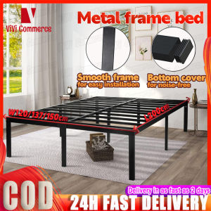 Metal Bed Frame Double size bed Steel Bed High Load bearing Iron bed Frame Full Double Size Bed Black
