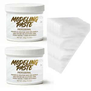 300g 3D Textured Modeling Paste Acrylic Medium for Artists Quick-Dry No-Crack Odorless Thick Coating