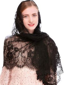 New Arrival Fashion Veil Bridal Headwear Lace Soft Veil Bandana Wedding Ceremony Purpose Scarf Ivory White Hair Accessories