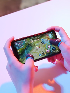 ถุงมือกันเหงื่อสำหรับเล่นเกมมือถือปลอกนิ้วเล่นเกมมือถือกันลื่นหน้าจอสัมผัสเล่นเกมจอยควบคุมเกมมือถือ