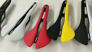 TOSEEK MTB Bicycle Saddle Road Bike Ultralight 185g Racing Seat Hollow Ergonomic Design Seat Rail For Moutain Cycling Gravel Bicycle