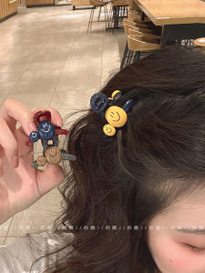 Cute Double Smiley Face Shark Hair Clip Sweet Style  out Hair Accessories Half Updo Hair Decorations ly Released