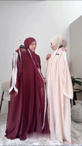 ALUNA DRESS outer wanita kekinian 2025/gamis abaya brokat motif terbaru 2025/gamis lebaran 2025 viral/abaya turki simple elegan/gamis abaya renda brokat set outer kekinian kondangan pesta wisuda tunangan/abaya hitam burgundi mahogani viral tiktok
