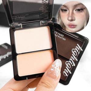 Mute Face Double Powder Dry and Wet Brighten and Set Makeup Powder Blusher