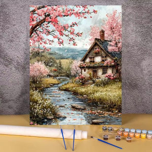 Bandai | Bộ Tranh Vẽ Theo Số Phong Cảnh Dành Cho Người Lớn 30x40cm Tranh Vẽ Tay Tranh Kỹ Thuật Số Bộ Dụng Cụ Vẽ Tranh Treo Tường Giúp Giảm Căng Thẳng