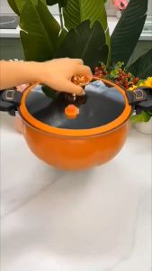 Nồi Áp Suất Điện Nồi Áp Suất Bí Ngô Chống Dính 8L Thông Minh - Nồi Hầm 28cm 4in1 Hầm Gà Cháo Nồi Chiên Xào Nấu