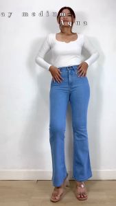 Celana Jeans Wanita Highwaist Cutbray Terbaru 2025