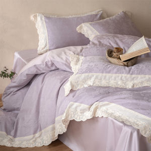 Romantic Lace Style Cotton 4-Piece Bed Set