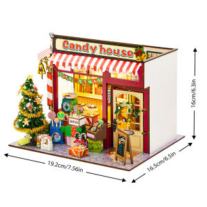 DIY Miniature Doll House Kit Mini Dollhouse Building Kit with LED Crafts for Adults Christmas Birthday Gift for Boys Girls Home