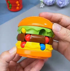 Leiao UT【🔥READY STOCK 🔥】Kreativitas Hamburger Magic Square Kacang Ajaib Kentang Goreng Pemintal Gelisah Pereda Stres Bola Gyro Berputar Baru - Mainan Edukasi Puzzle Anak
