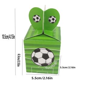 10 Chiếc Hoạt Hình Bóng Đá Mini Hộp Kẹo Di Động Trẻ Em Sinh Nhật Ủng Hộ Bao Bì Sô Cô La Trang Trí Tiệc Bìa Giấy Túi Quà Tặng