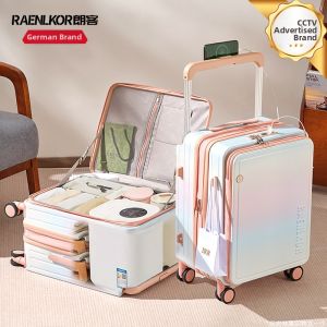 RAENLKOR | Expandable Large Capacity Sideways Opening 20in Luggage