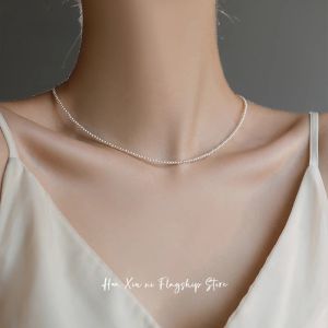 HANXIUNI | Round Lustrous Pearl Necklace for Clavicle 23mm