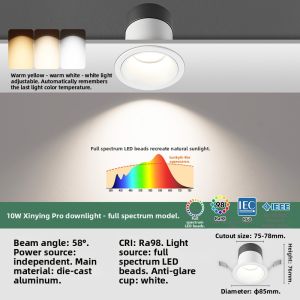 NVC | Anti-dazzle Full Spectrum Protective Eyes 36° Recessed Downlight