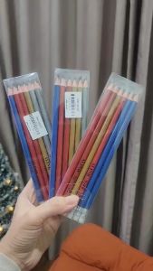 Hộp 12 bút chì 2B Alinh kèm đầu tẩy hộp mica loại đẹp