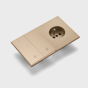 Skin Sensation France Power Sockets Integrated Panel Button Light Switch Embedded Wall Socket Skin Feel Paint DIY Combination