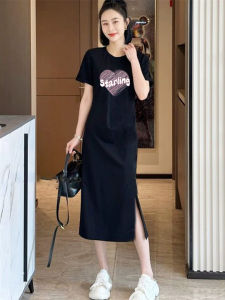 YOUROUPING | Black Straight Sleeveless Fashionable Loose Split Slim Long Dress