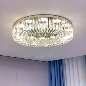 60cm Kristal Lampu Langit-langit Luxury Modern LED 3 Warna Lampu Plafon Lampu Gantung Crystal Ceiling Light Ruang Tamu Kamar Tidur MOOISHC