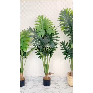 Pohon Artificial Pohon Hias Jari Jari Variasi T120 T140 T160 Latex + Cover Rotan Ulir Hiasan Cafe Hiasan Kantor Aesthetic