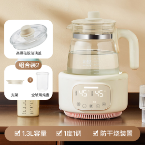 Pure Glass Temperature Constant Electric Kettle Baby Feeding Home Use Multifunctional Tea Pot High Borosilicate Glass Body