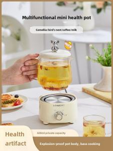 Mini Glass Tea Pot Multi-Function Home Use Small Office Portable Health Preservation Flask Boiling Water Pot Tea Maker