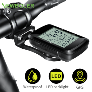 NEWBOLER Bike Computer GPS Wireless Bicycle Cycling Odometer Speedometer 2.4FSTN Bluetooth5.0 ANT+ Waterproof GPS BDS