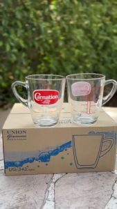 (ได้แก้ว 2 ใบ) แก้วตวงมีหูจับสเกล 250ml/8oz แก้วคาร์เนชั่น เนื้อใสทนร้อน 90 องศา พร้อมส่ง 2-4 วันได้รับของ