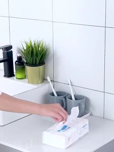 Wall-mounted Drill-free Magnetic Tissue Storage Box