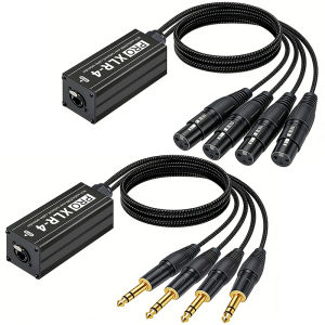 4 Channel Multi Network XLR Cable Extender Shielded Low Noise for Stage Sound Lighting RJ45 Audio Extender Pro Audio Accessories