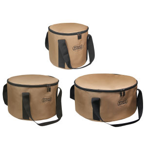 Oxford Cloth Camping Pot Storage Box Portable Waterproof Round Camping Pot Bag Large Capacity Wear-resistant Picnic Tools Accessories